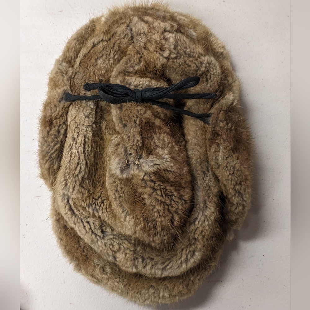 Vintage rabbit fur hat